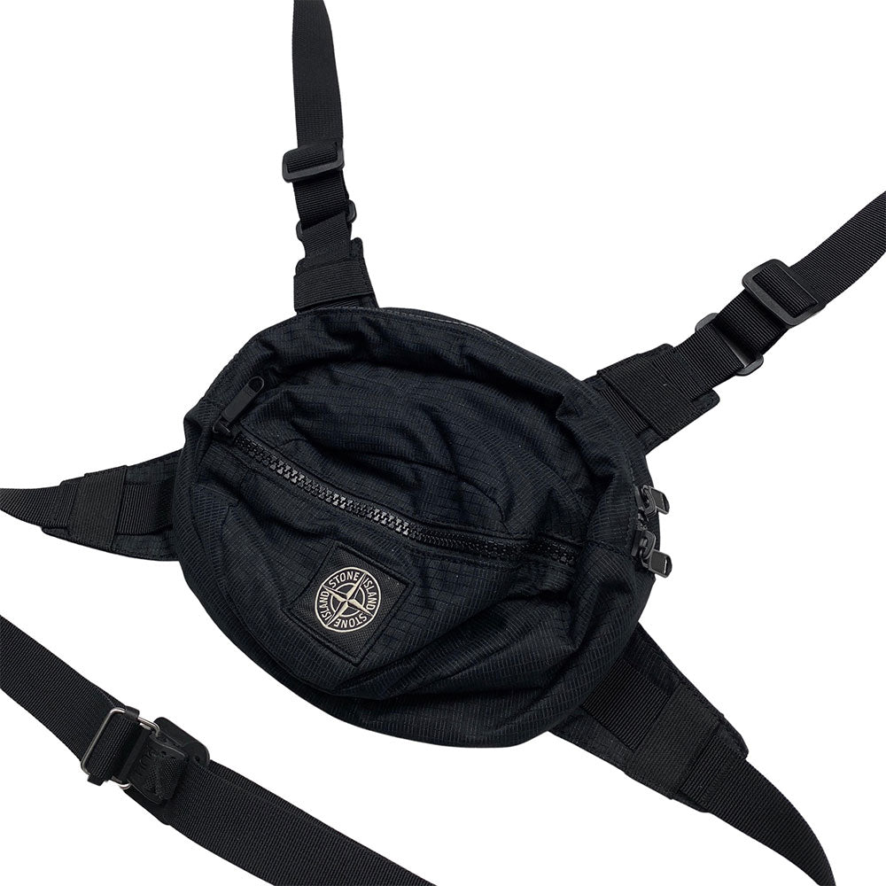 STONE ISLAND CROSS BODY BAG BLACK