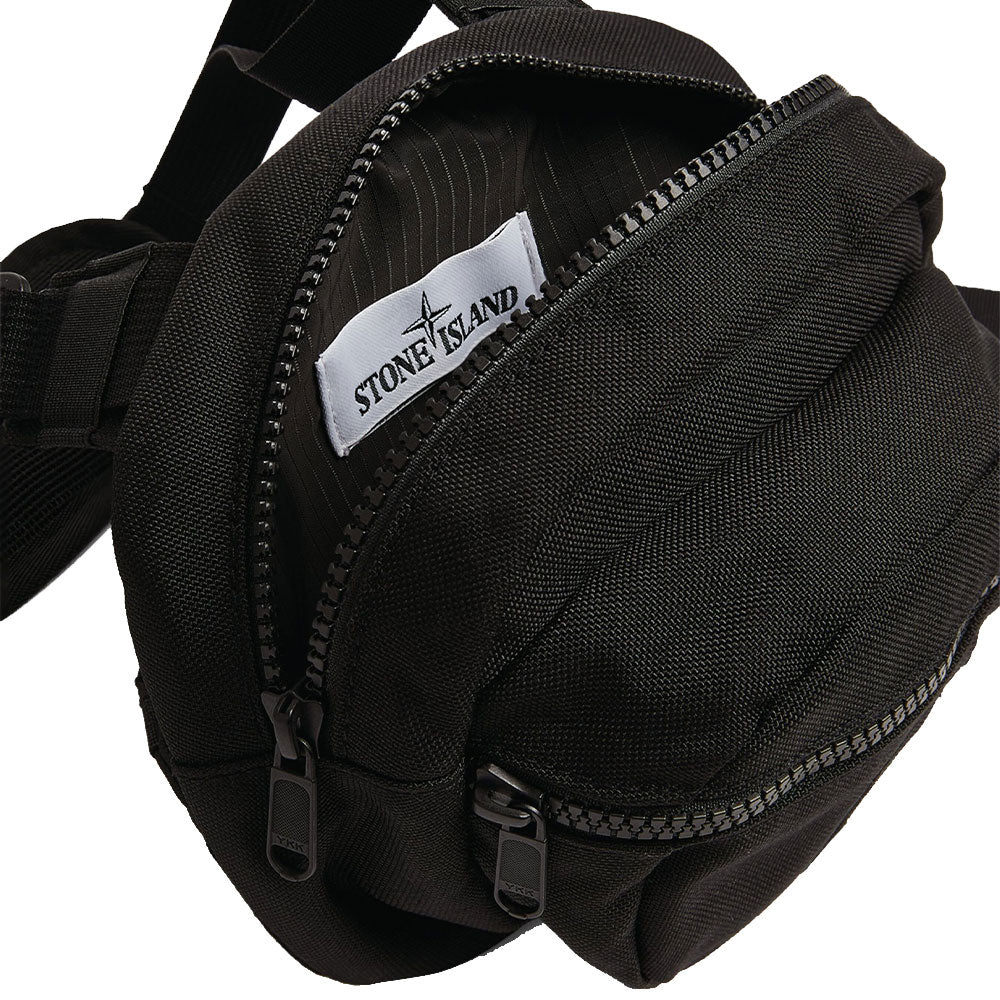 STONE ISLAND CROSS BODY BAG BLACK