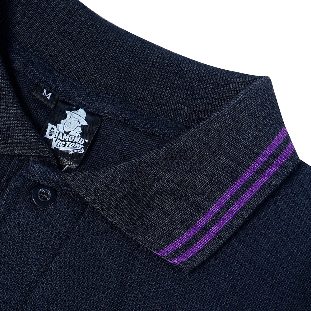 FERDY PURPLE BLACK POLOSHIRT