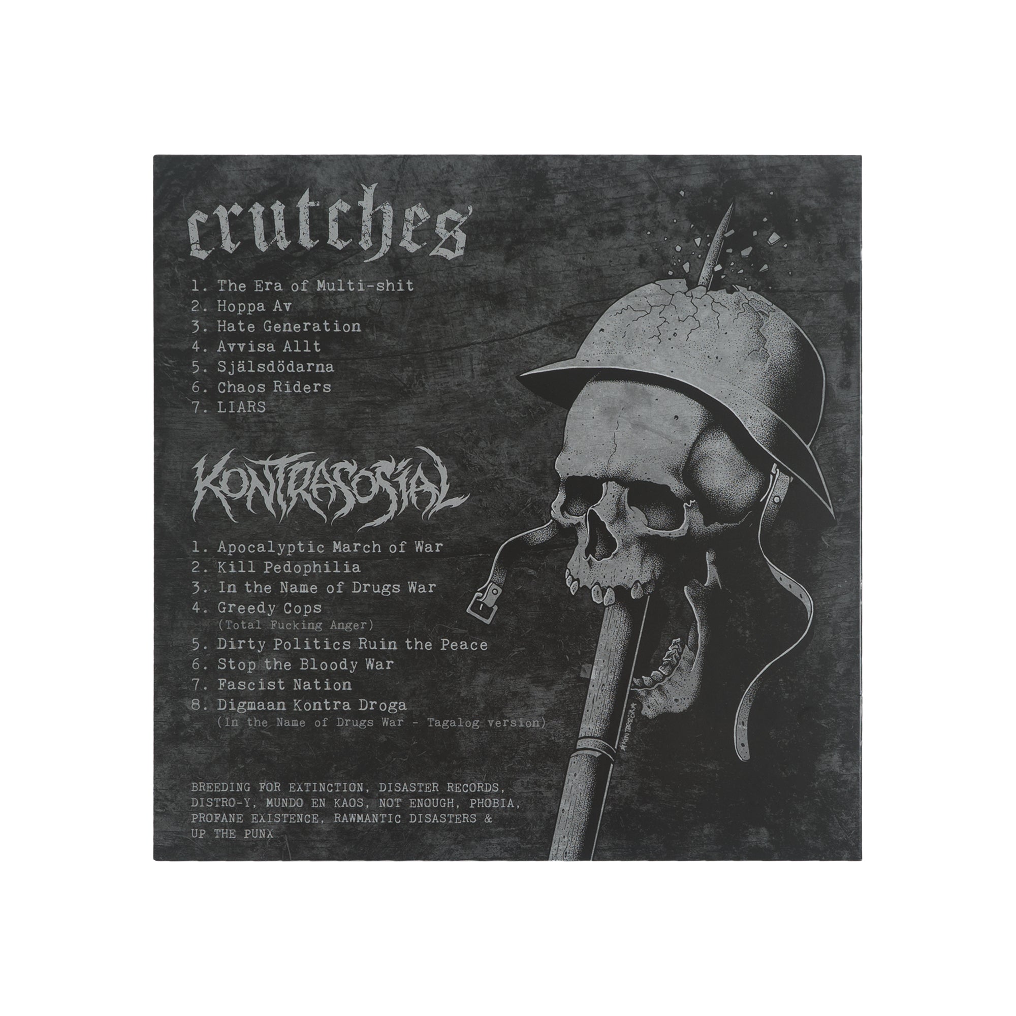 CRUTCHES x KONTRASOSIAL - CHAOS RIDERS FREEDOM FIGHTERS SPLIT LP 12" VINYL