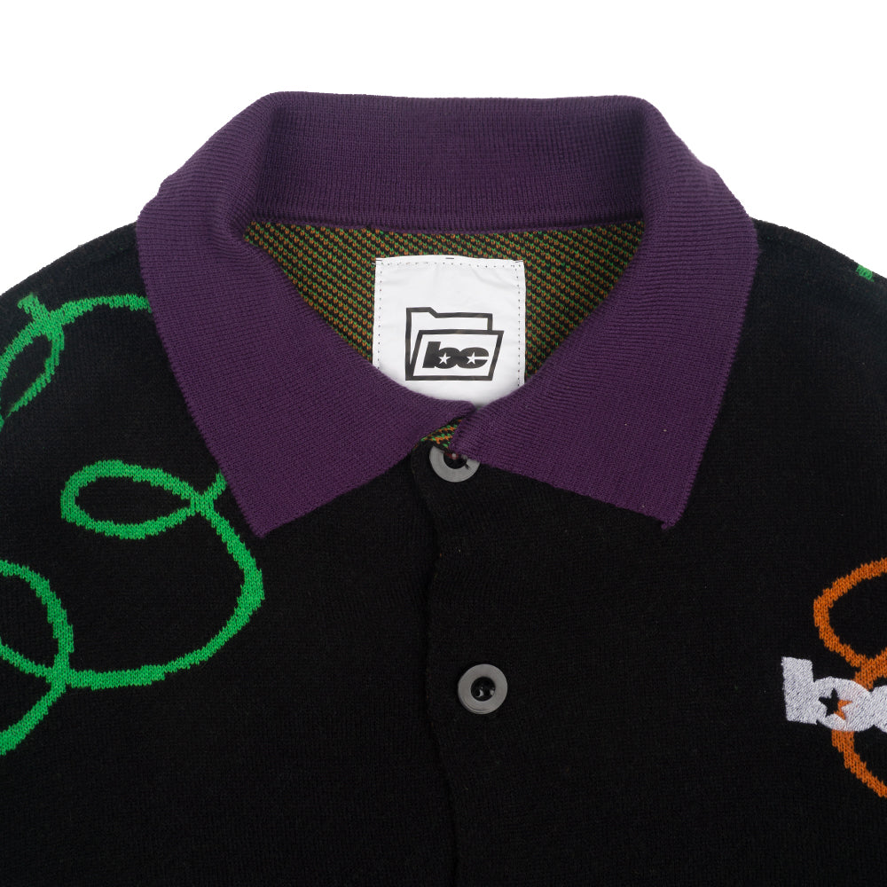 DRAWN BLACK CARDIGAN