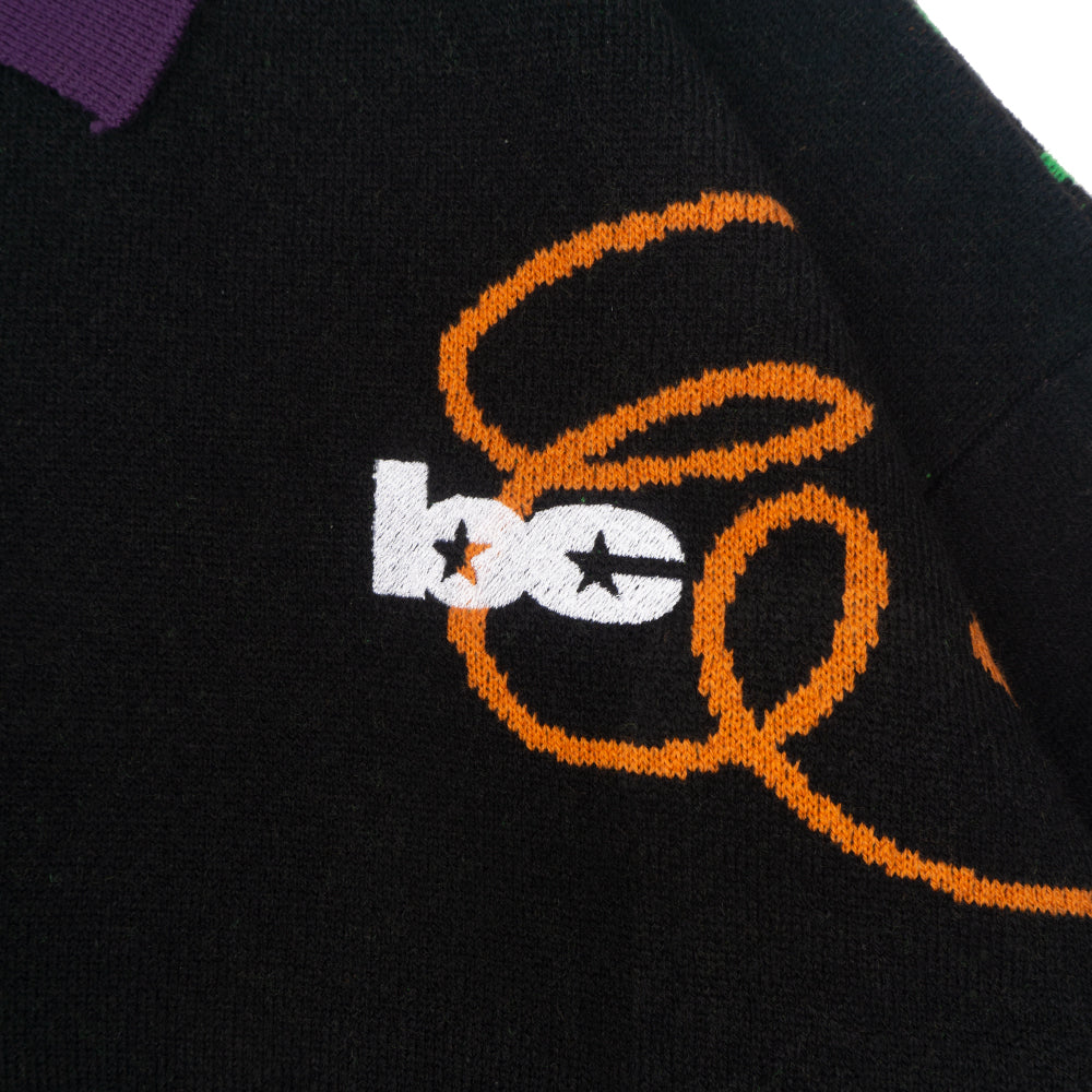 DRAWN BLACK CARDIGAN