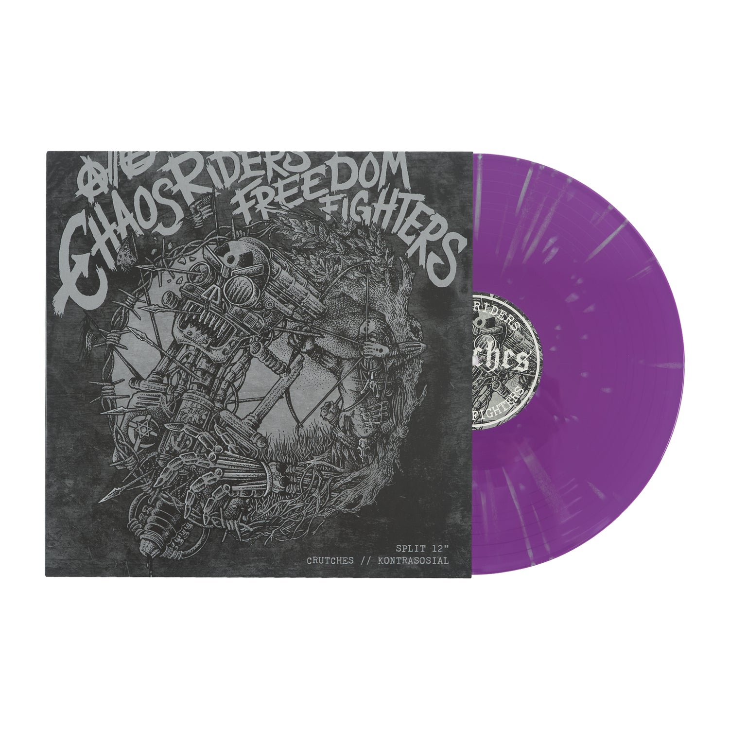 CRUTCHES x KONTRASOSIAL - CHAOS RIDERS FREEDOM FIGHTERS SPLIT LP 12" VINYL