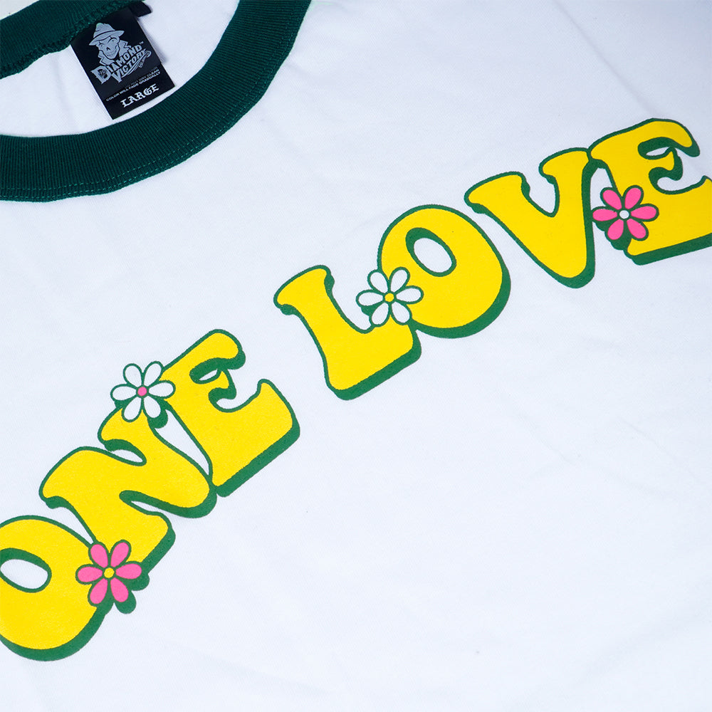 ONE LOVE WHITE RINGER TEE