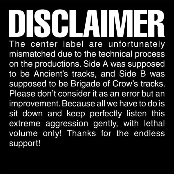 ANCIENT x BRIGADE OF CROW – SPLIT SINGLE 7" VINYL