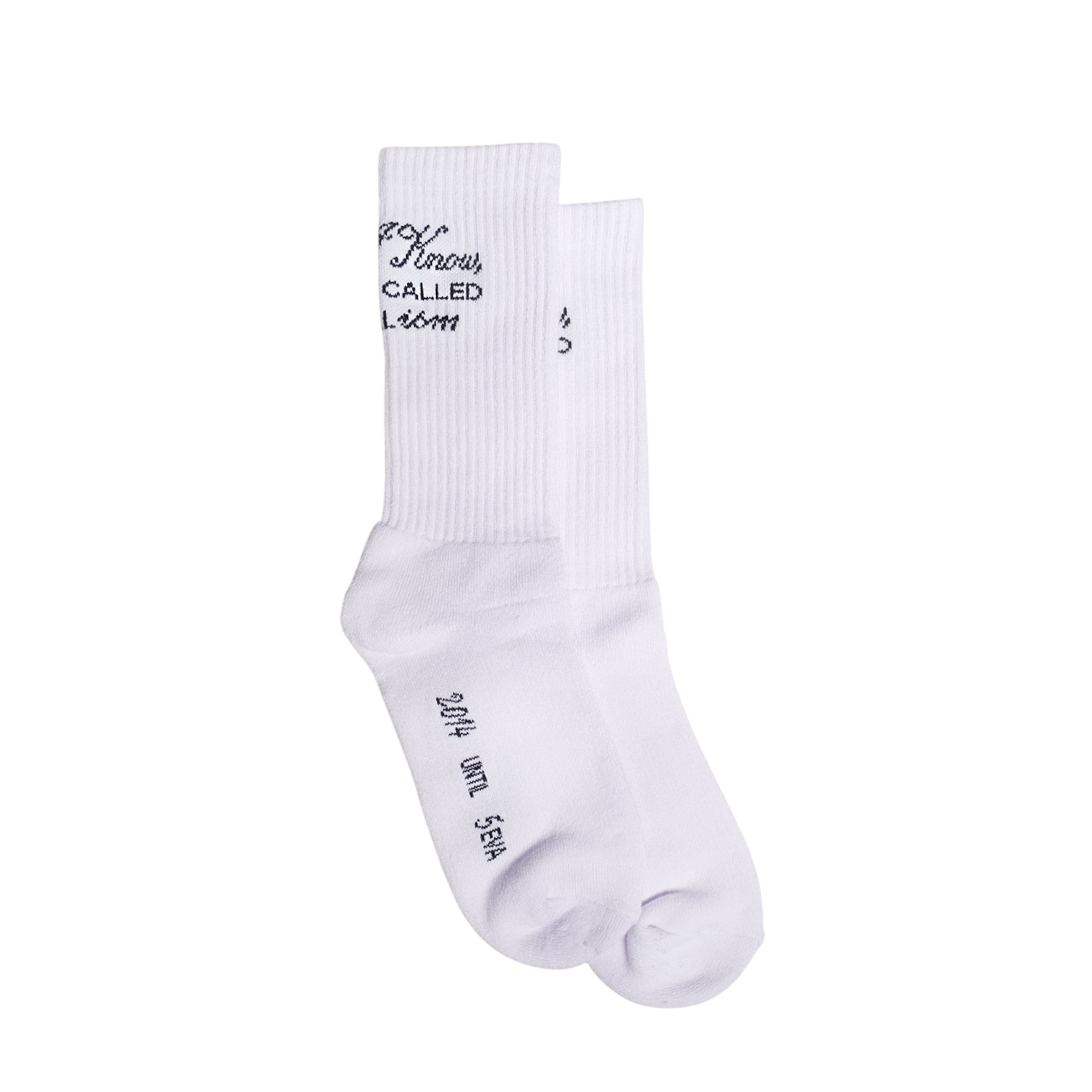 I KNOW SOCKS WHITE