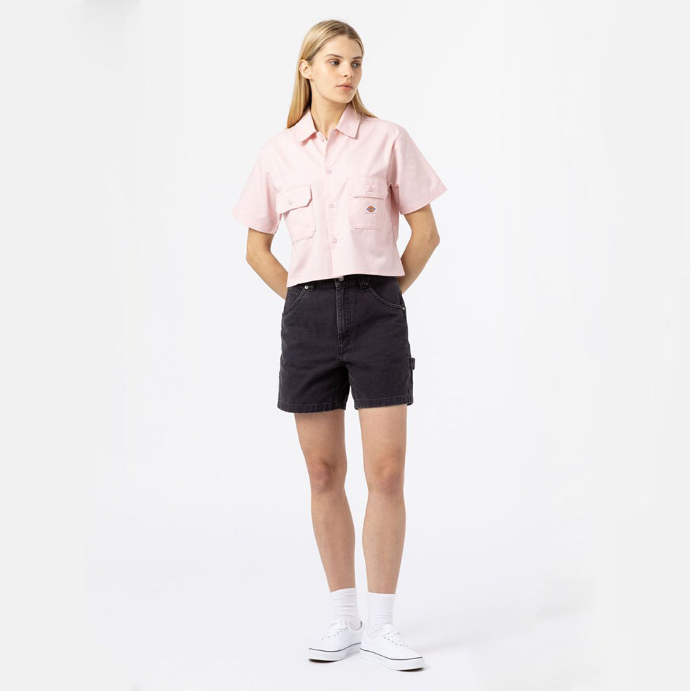 DUCK STONE WASHED BLACK CANVAS CARPENTER SHORTPANTS