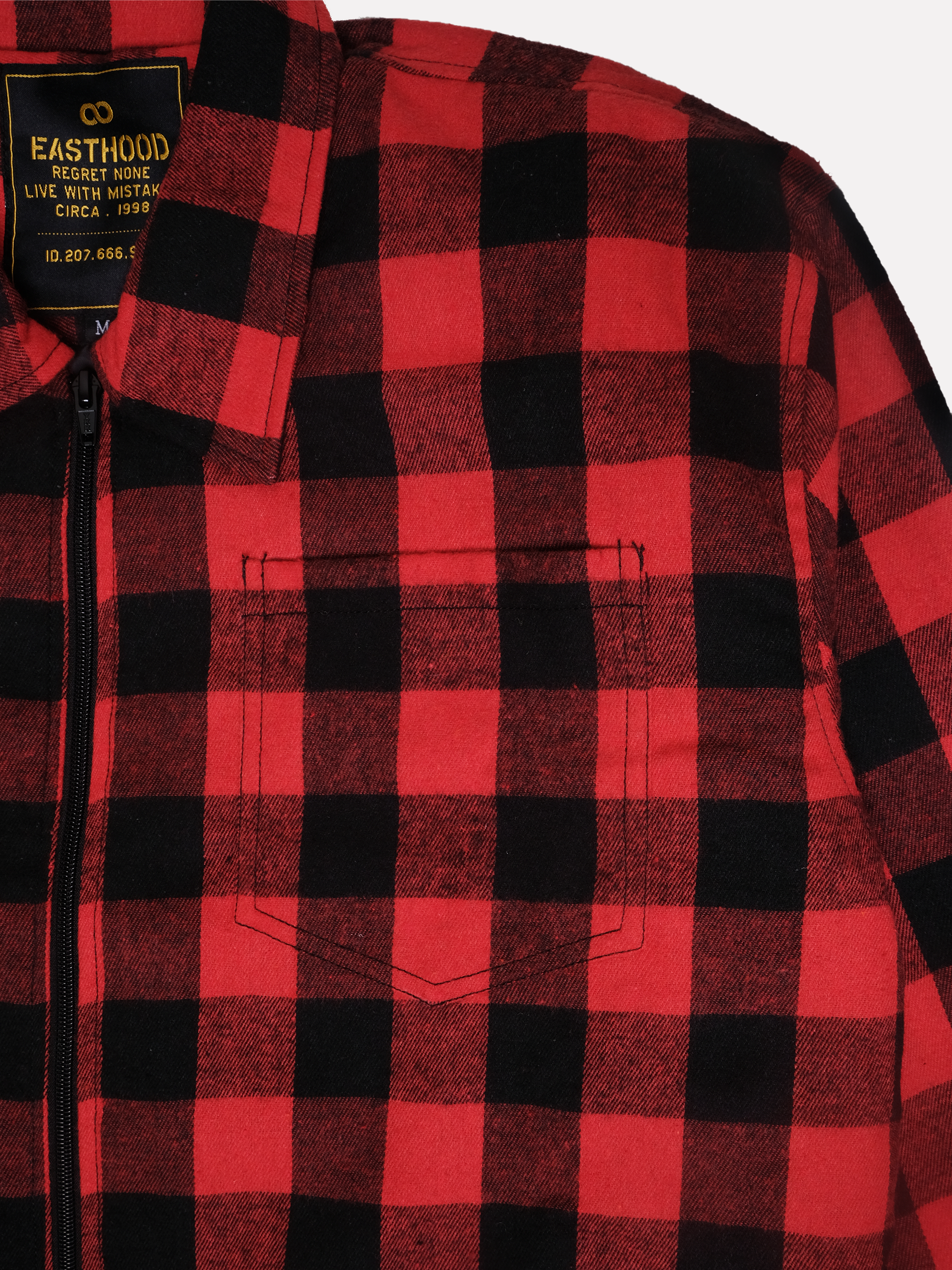 GZ BRUSH RED BLACK WORK SHIRT JACKET