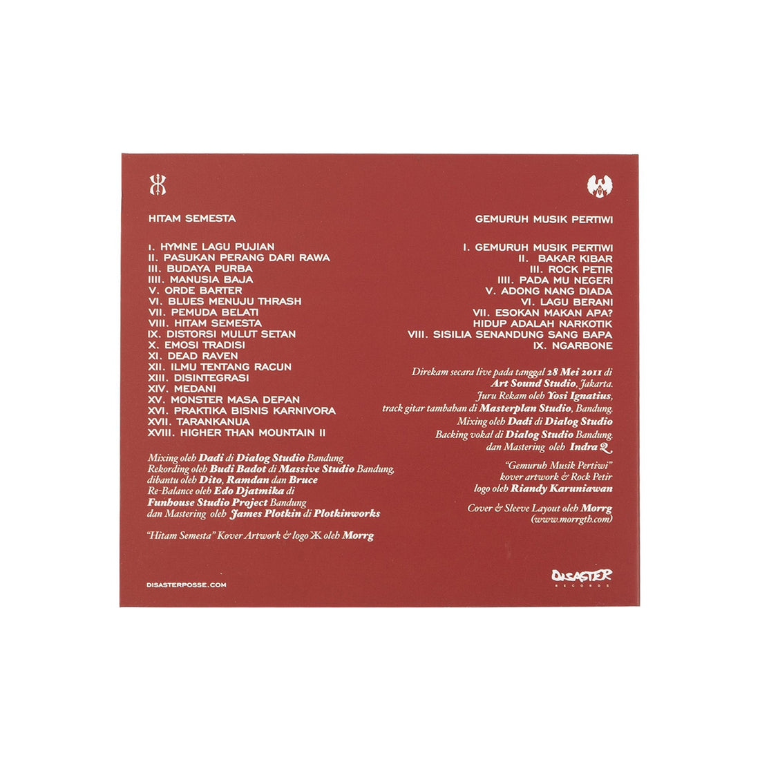 KOMUNAL – HITAM SEMESTA & GEMURUH MUSIK PERTIWI REISSUE DIGIPACK CDs