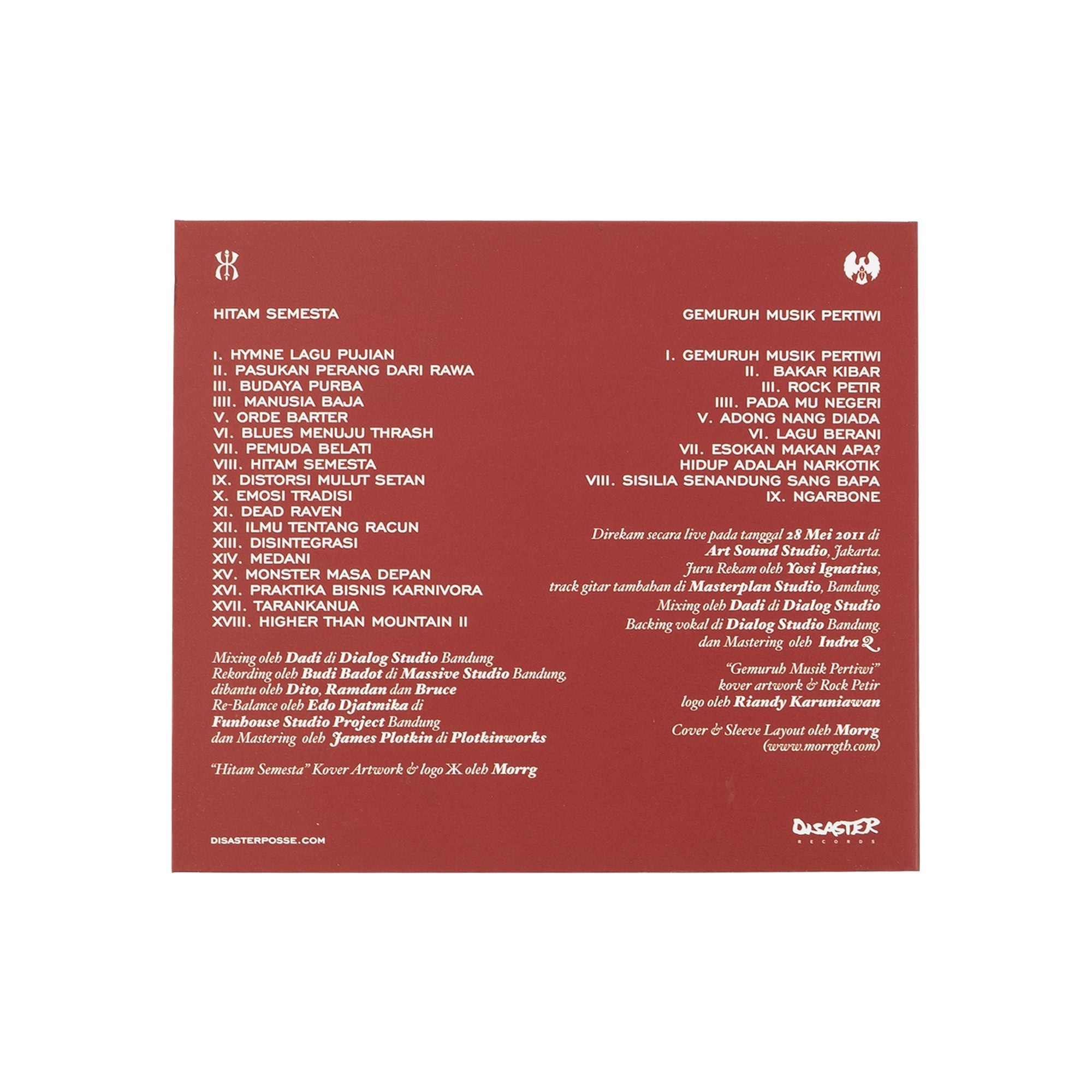 KOMUNAL – HITAM SEMESTA & GEMURUH MUSIK PERTIWI REISSUE DIGIPACK CDs