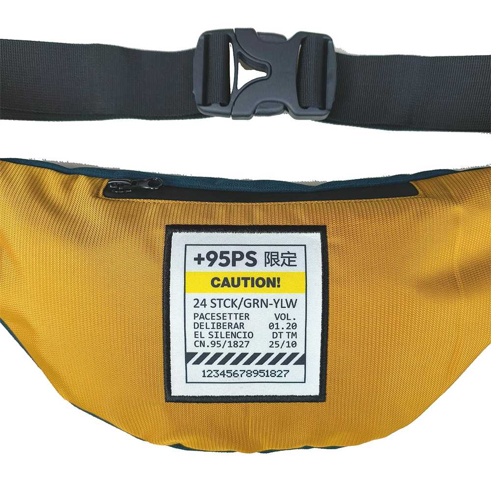 P-95 WB GL CAUTION PAC DARK GREEN YELLOW WAIST BAG