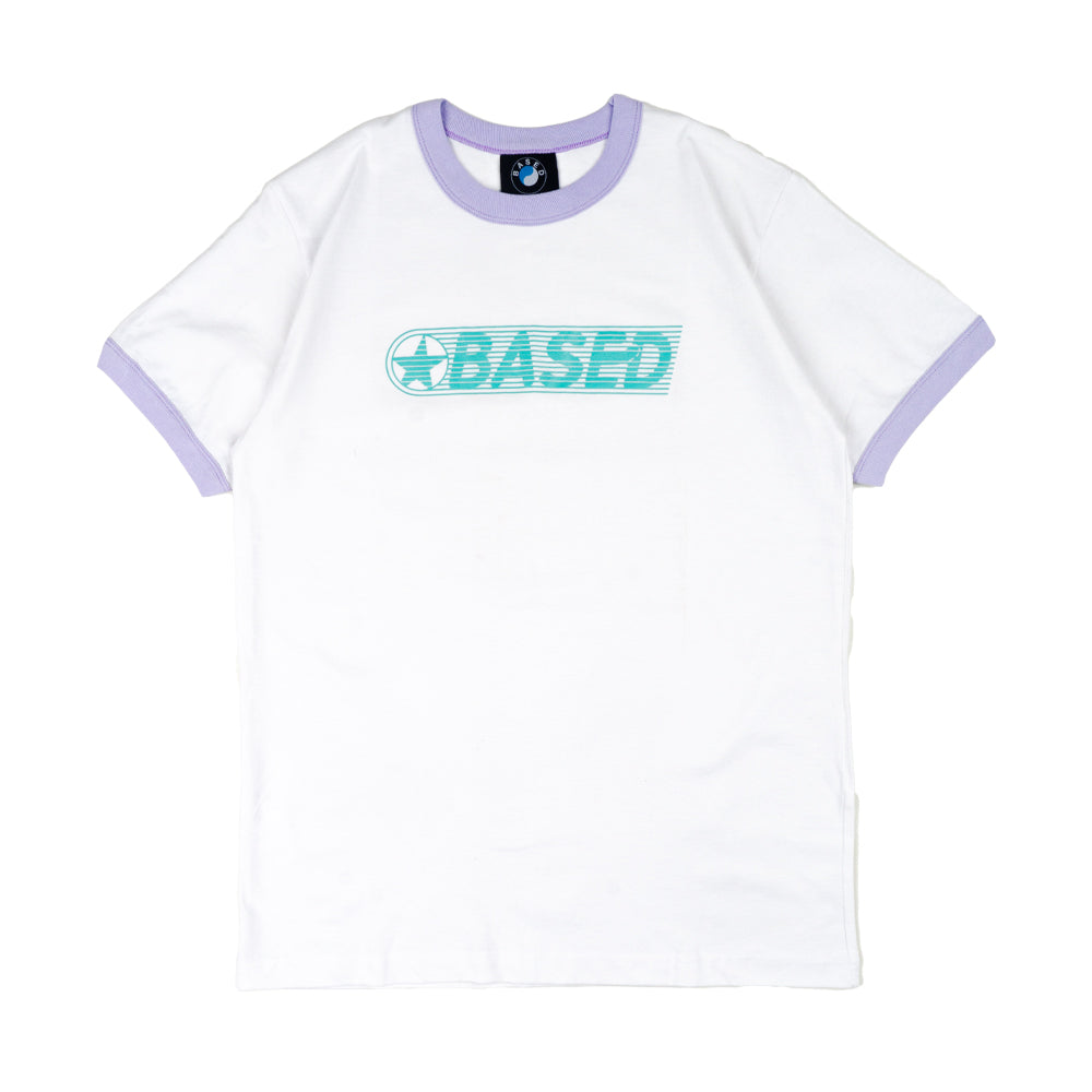 LOG WHITE PURPLE RINGER TEE