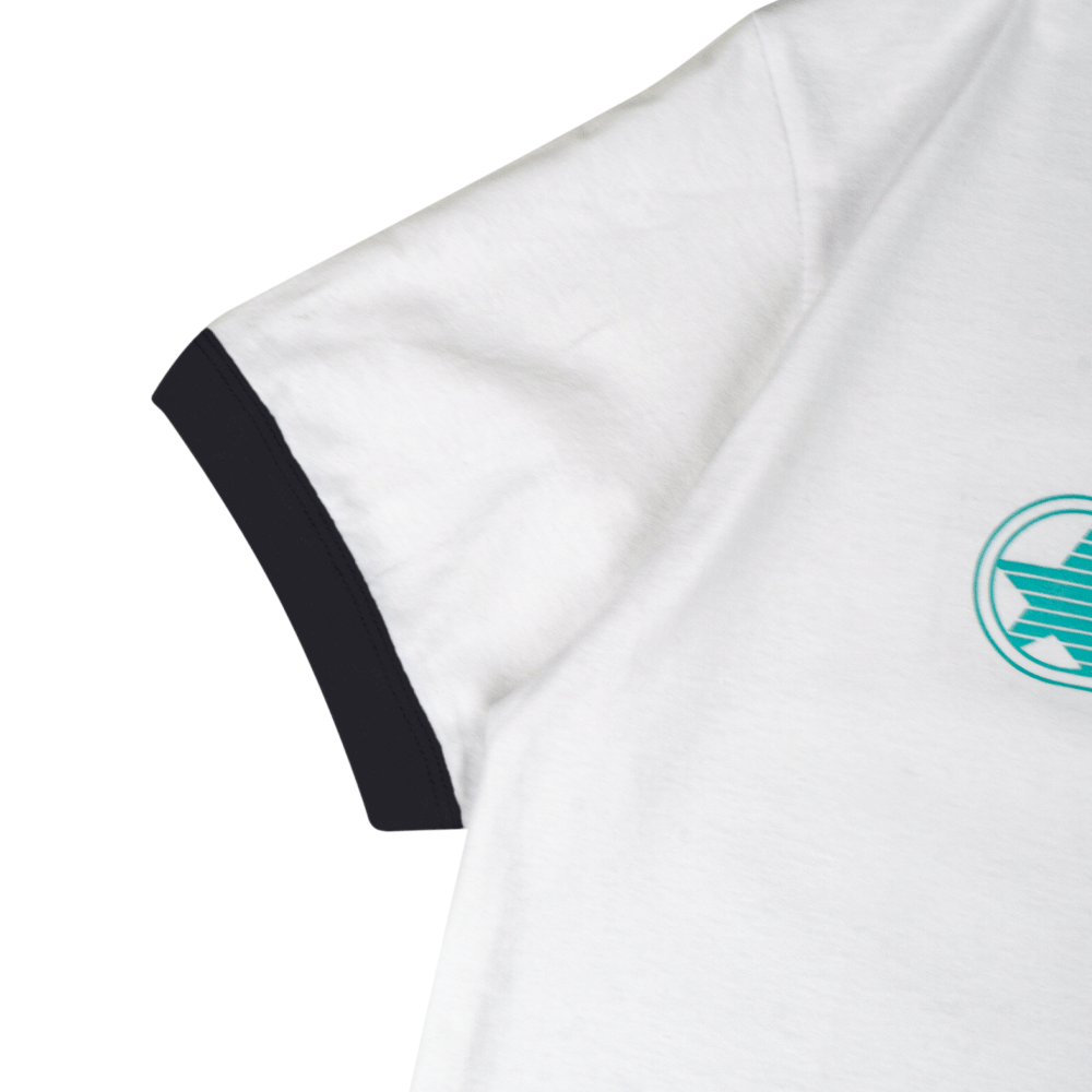 LOG WHITE BLACK RINGER TEE