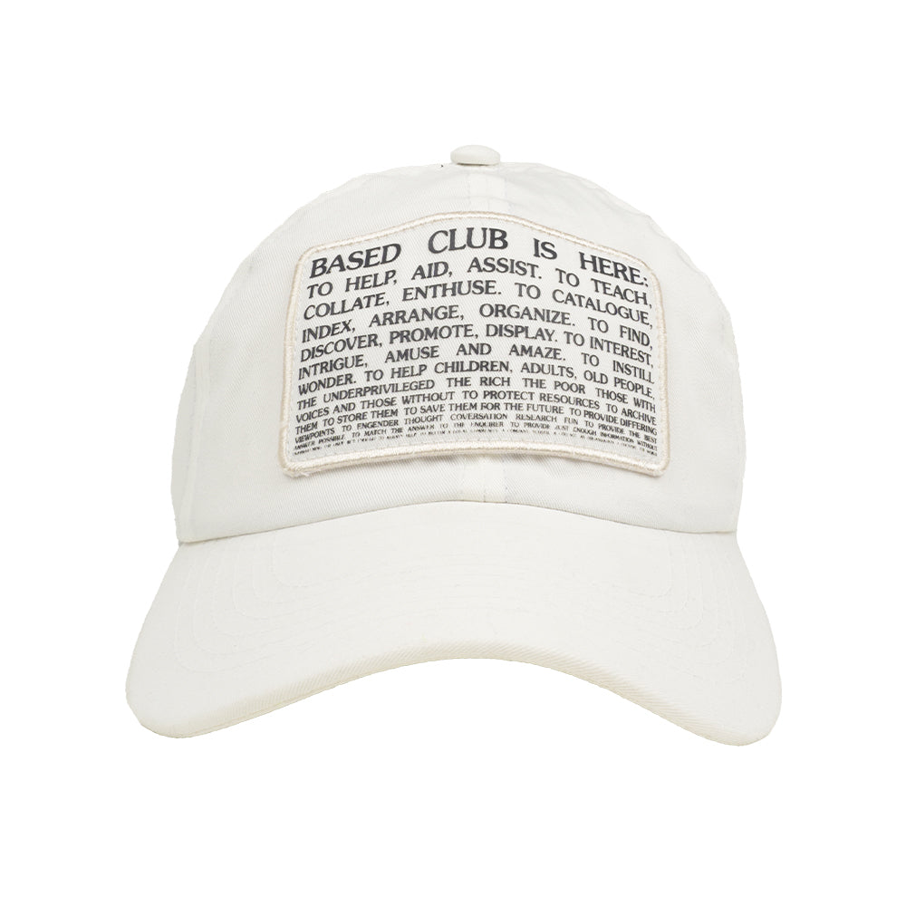 HERE WHITE DAD CAP