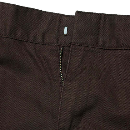 WE872 CHOCOLATE BROWN SLIM TAPERED PANTS