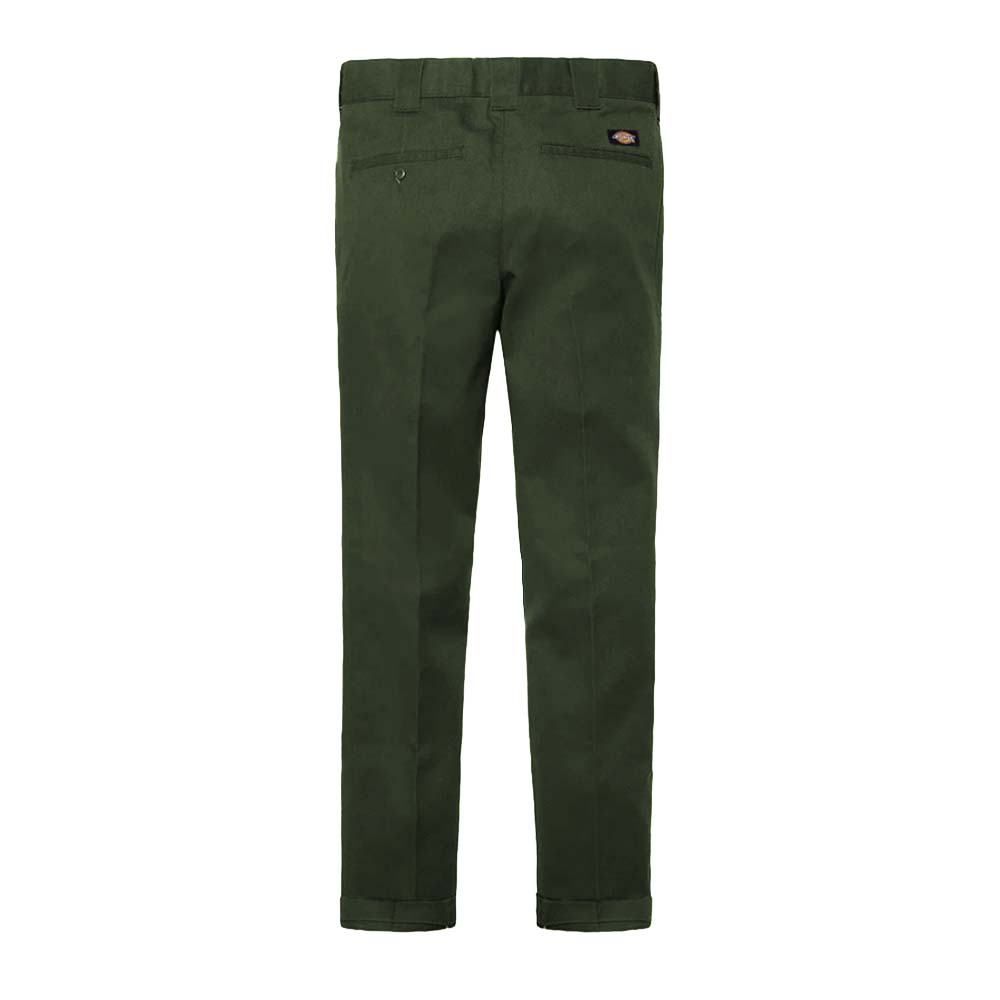 WE872 OLIVE GREEN SLIM TAPERED PANTS