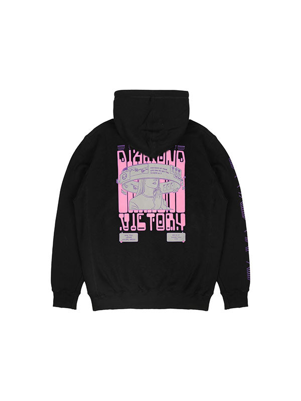 USING BLACK ZIP-HOOD