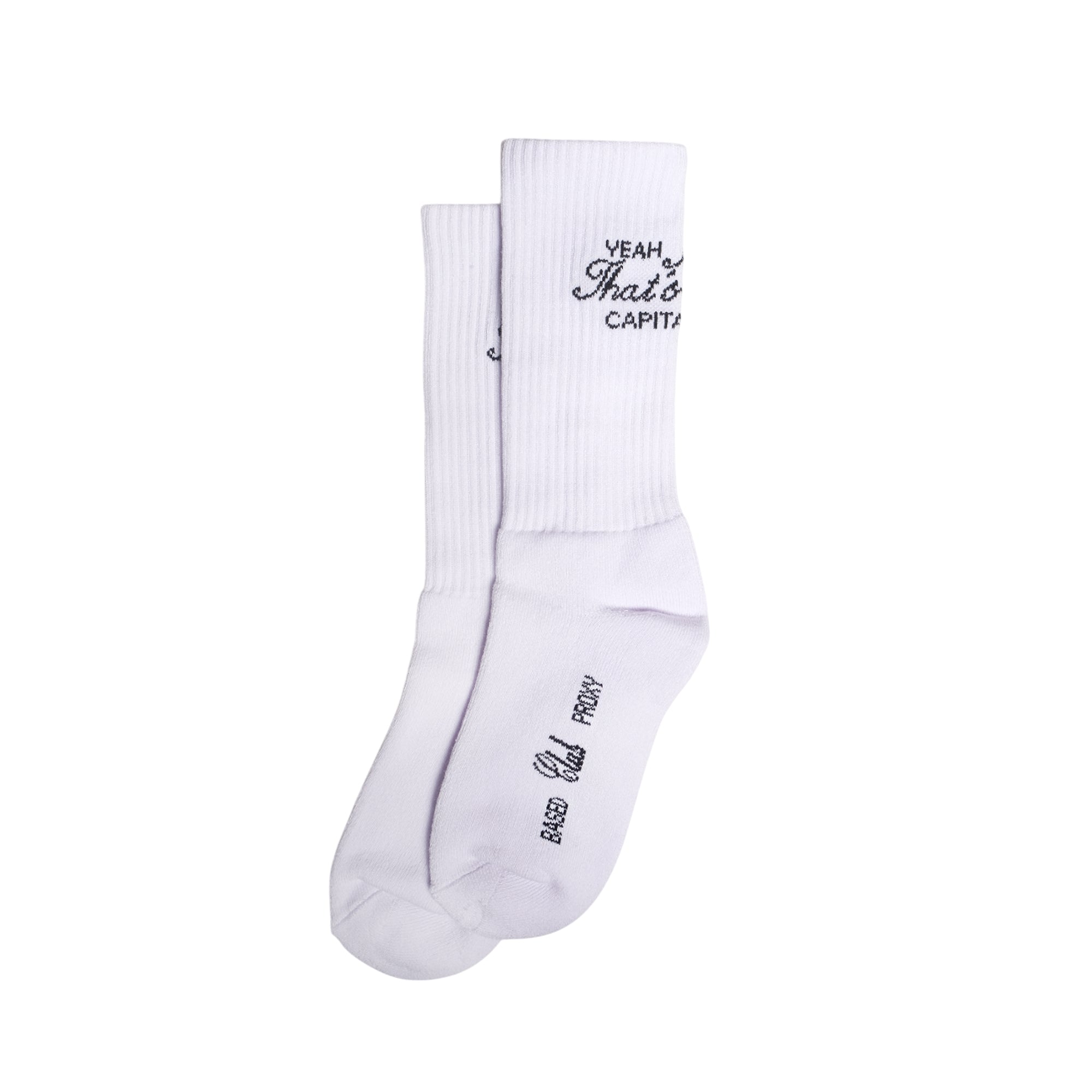 I KNOW SOCKS WHITE