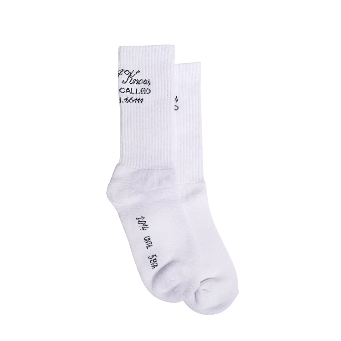 I KNOW SOCKS WHITE