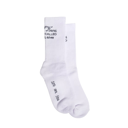 I KNOW SOCKS WHITE