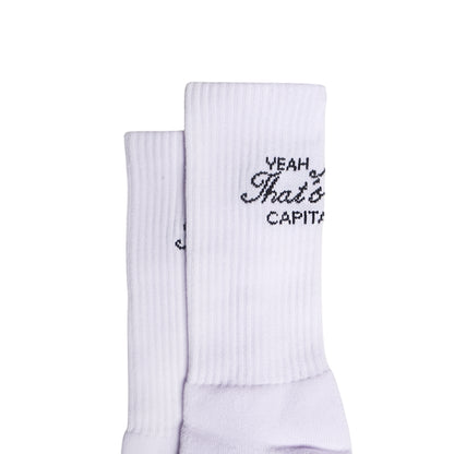 I KNOW SOCKS WHITE
