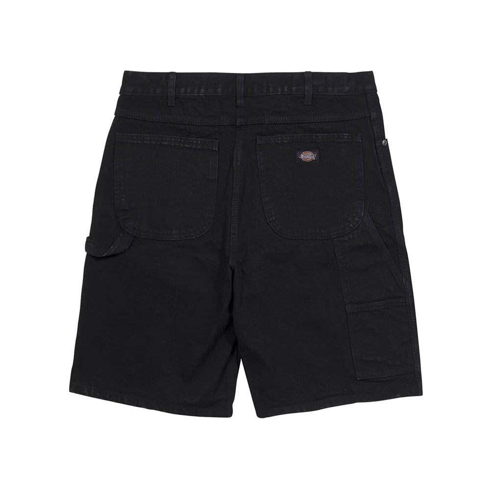 DUCK STONE WASHED BLACK CANVAS CARPENTER SHORTPANTS