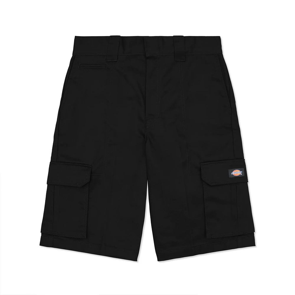 131 BLACK SLIM STRAIGHT CARGO SHORTPANTS