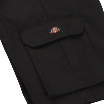 131 BLACK SLIM STRAIGHT CARGO SHORTPANTS