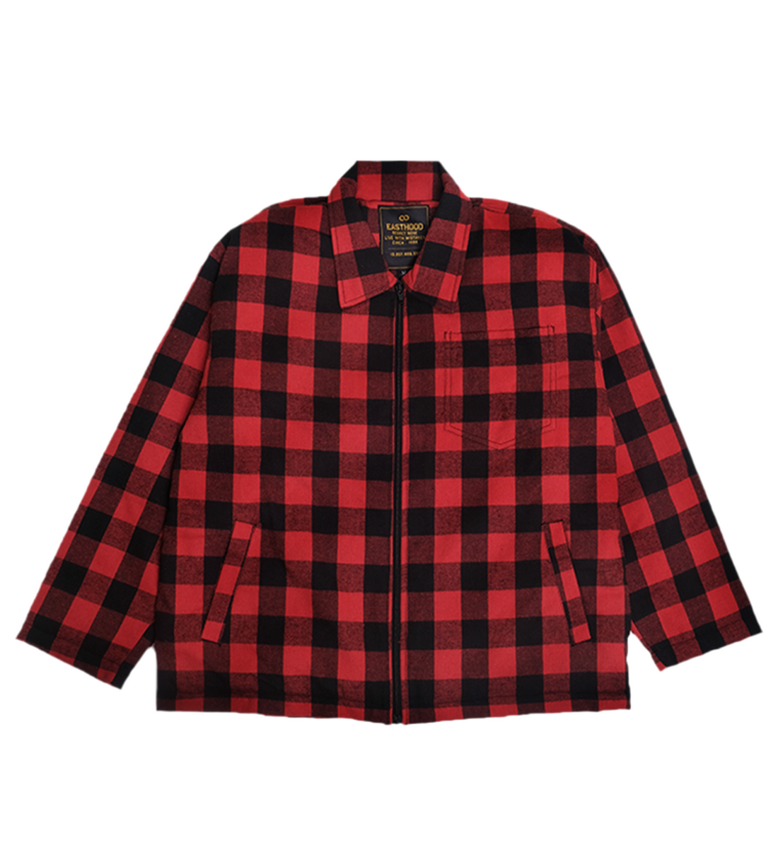 GZ BRUSH RED BLACK WORK SHIRT JACKET