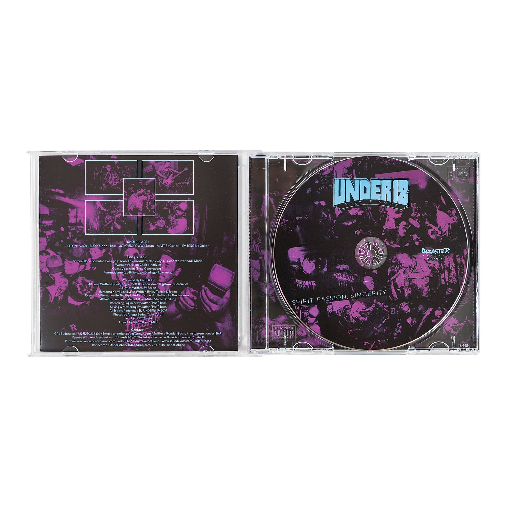 UNDER18 - SPIRIT, PASSION, SINCERITY LP CDs